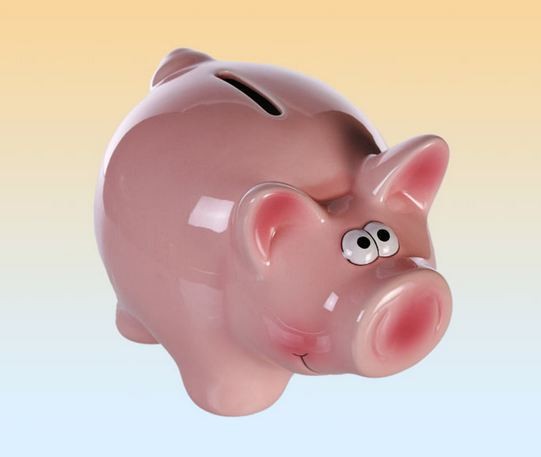 Sparschwein Rosa Schwein mit Schloss Geschenkideen Sparschweine & Spardosen