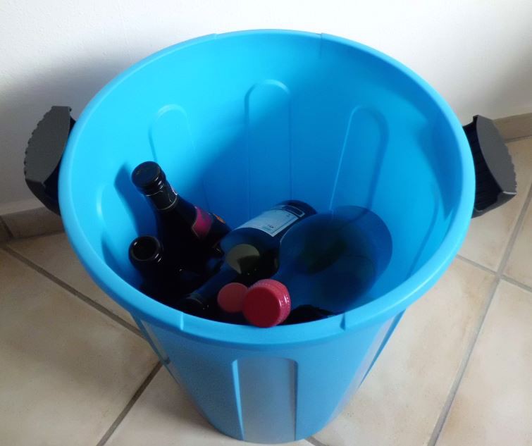 Wäschetonne Abfalleimer Mülleimer farbig mit Deckel 23 Liter 3 Stück